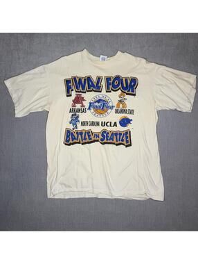Vintage 1995 NCAA Final Four Seattle T-Shirt XL Logo 7 Single Stitch USA 90s